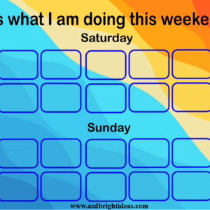 At the Weekend I am doing......
