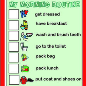 Daily Routine Tick Chart My morning routine – tick chart – ASD Bright Ideas