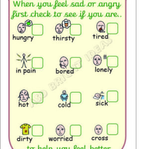 When you feel sad or angry first check....