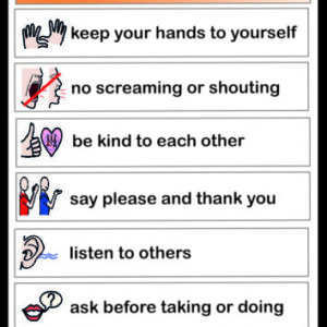 Our happy house rules poster