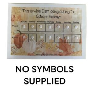 This is what I am doing during the October Holidays NO SYMBOLS