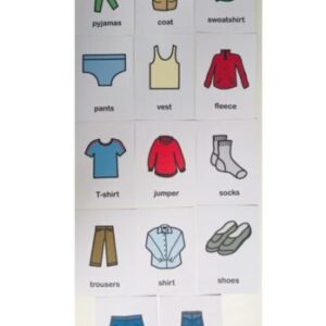 Boys Clothes Picture Cards