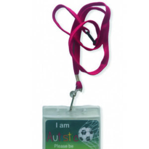 I am AUTISTIC football lanyard