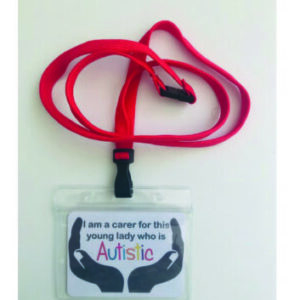 Carer Lanyard - YOUNG LADY who is AUTISTIC
