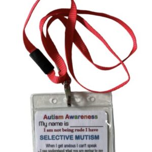 Autism Awareness Selective Mutism Lanyard