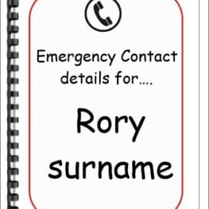 Emergency Contact Details Book