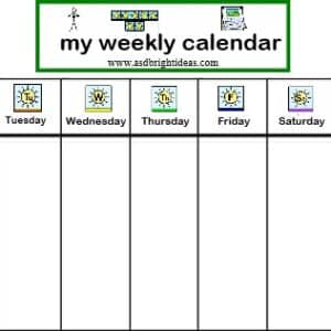 My Weekly Calendar DOWNLOAD ONLY