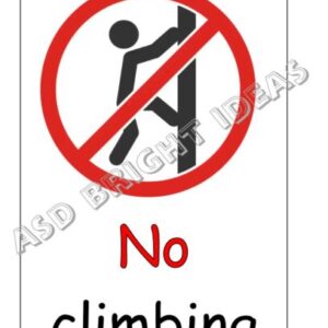 No Climbing A5 Sign
