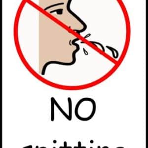 No Spitting A5