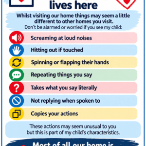 A Child with Autism lives here A5 NEW