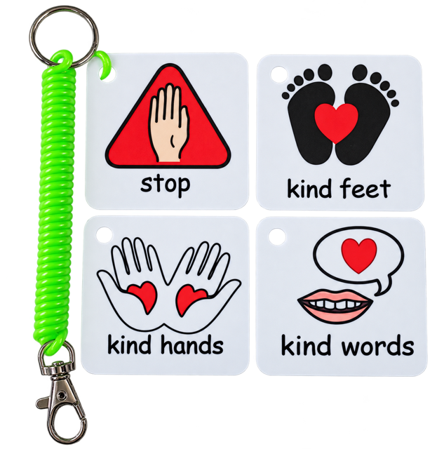 Stop Kind Hands Feet & Words Keyring